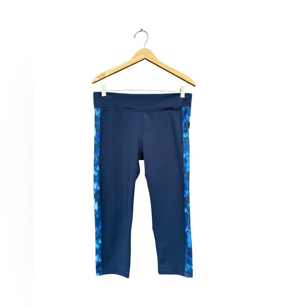 adidas Climalite Womens Cropped Leggings Blue large activewear sporty NWT